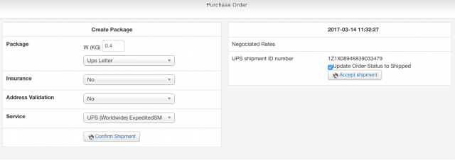 ups shipping labels vm accept shipment