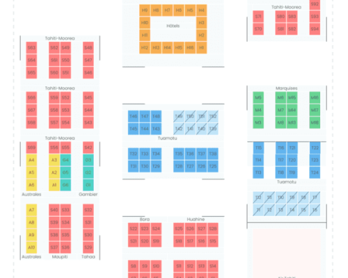 Plan dynamique de stands pour salon d'exposition